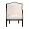 Bali & Pari Ornella Traditional French Beige Fabric and Dark Brown Finished Wood Accent Chair 238-13385-ZORO - alternate 10